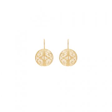 Cercei din Argint Aurit, Round - Filigran
