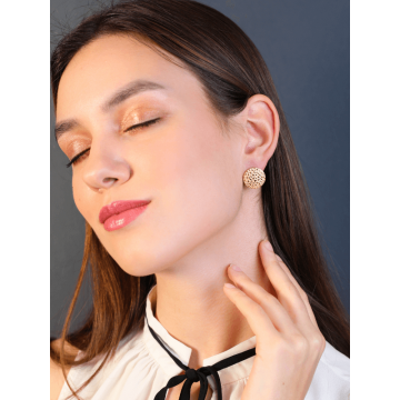 Cercei din Argint -  Cerc Organic (Argint/ placat cu aur)