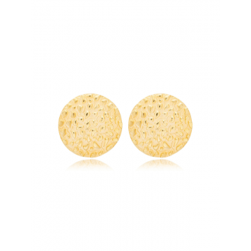 Cercei din Argint -  Cerc Organic (Argint/ placat cu aur)