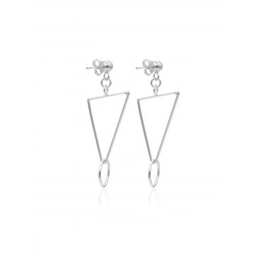 Cercei din argint - Fluid Geometry