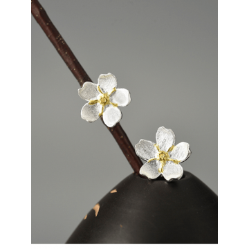 Cercei Flori de Argint