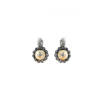 Cercei Iris, Argint cu Aur și Marcasite