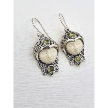 Cercei Kabul- Argint și Os