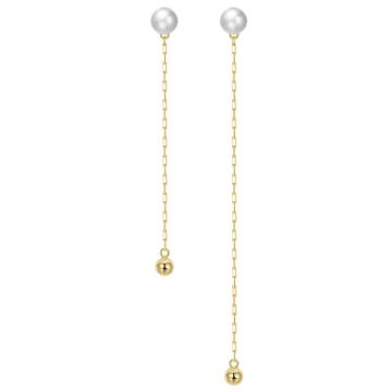 Cercei lungi argint 925, JW1733, model neregulat, placati cu aur