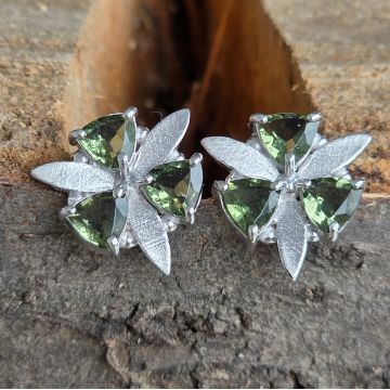 Cercei moldavit din argint | Flower