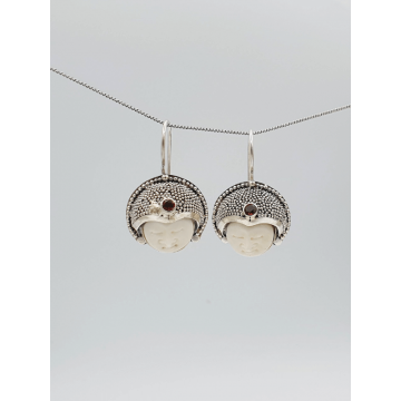 Cercei Pramana- Argint și Os