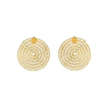 Cercei Rotunzi Argint Aurit - Circle