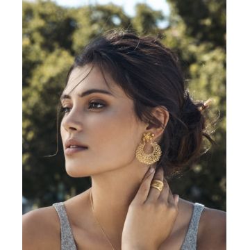 Cercei Rotunzi Ciclo, Argint Aurit