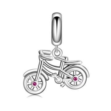 Charm/talisman argint 925, JW1625, model Bicicleta, placat cu rodiu