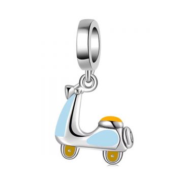 Charm/talisman argint 925, JW1626, model Scooter, placat cu rodiu