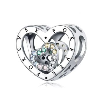 Charm/talisman argint 925, JW1654, model forever, placat cu rodiu