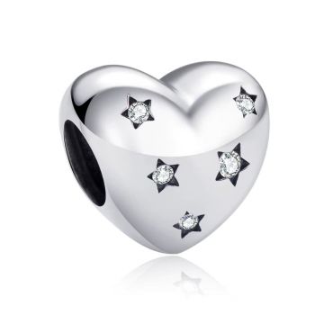 Charm/talisman argint 925, JW1664, model stelute, placat cu rodiu