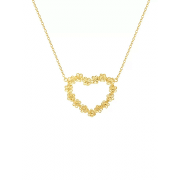Colier Inima de Flori - Argint Aurit