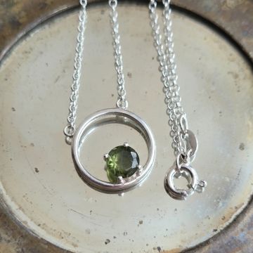 Colier moldavit si argint | Circle