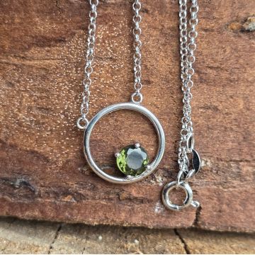 Colier moldavit si argint | Circle
