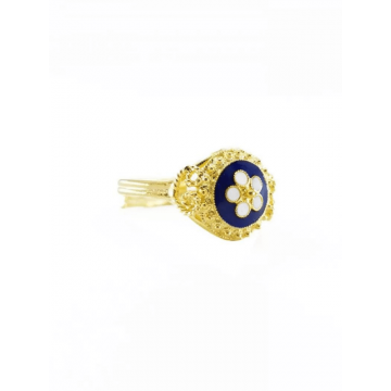 Inel Argint Placat cu Aur - Caramujo