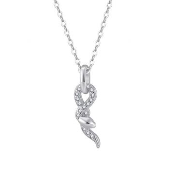 Lantisor argint 925, JW1757, model sarpe, placat cu rodiu