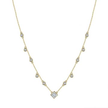 Lantisor argint 925, JW1763, model elegant, placat cu aur