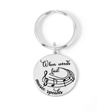 Music - Breloc personalizat  pentru iubitorii de muzica 