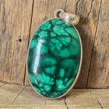 Pandantiv malachit din argint | Model 5