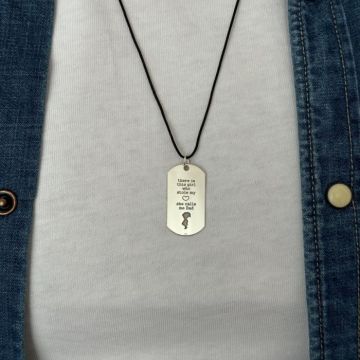 Pandantiv Personalizat, Placuta Army 32mm, Argint 925 - Cadou pentru Tata