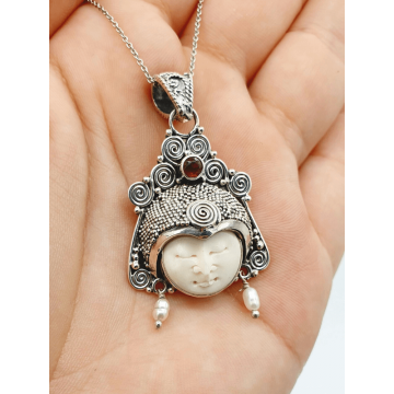 Pandantiv Vikal- Argint și Os