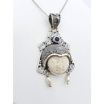 Pandantiv Vikal- Argint și Os