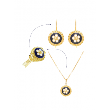 Set Argint Aurit - Caramujo