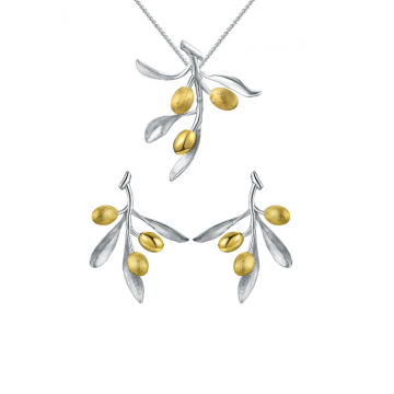 Set Argint Olivo - Cercei și Colier
