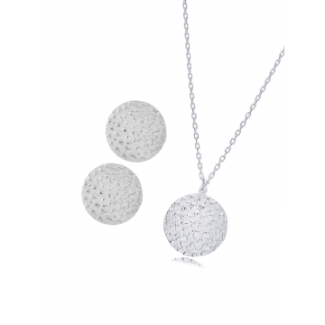 Set Bijuterii din Argint - Cerc Organic