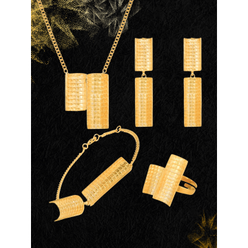 Set Complet Engawa, Argint Placat cu Aur