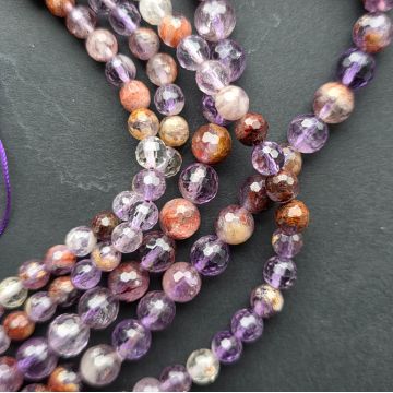 Sirag margele pietre semipretioase sfere fatetate SUPER 7