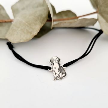 Bratara Beagle - Argint 925, snur reglabil