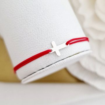 Bratara Cruciulita - Argint 925 - snur reglabil