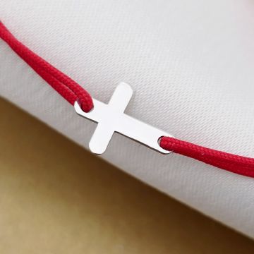 Bratara Cruciulita - Argint 925 - snur reglabil