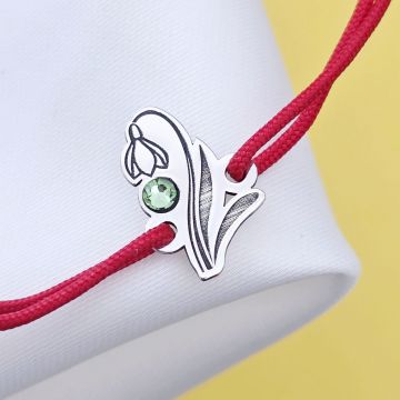 Bratara Ghiocel - Argint 925 - cristal Swarovski - snur reglabil