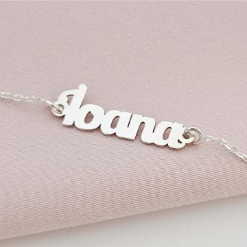 Bratara personalizata cu nume si lantisor - Argint 925