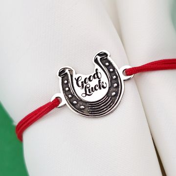 Bratara Potcoava - Good Luck - Argint 925, snur reglabil