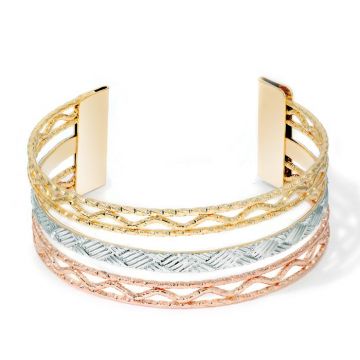 Bratara - Waving Pattern Cuff - placata cu aur 18K