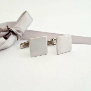 Butoni camasa personalizati - Model patrat 14X14 mm - Argint 925