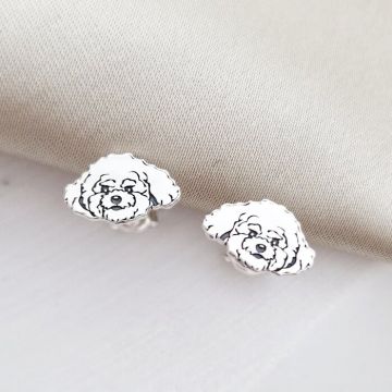 Cercei Bichon - Argint 925, surub