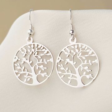 Cercei cu tortita - Copacul vietii - Argint 925