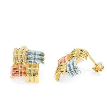 Cercei - Knitted Memories - placati cu aur 18K