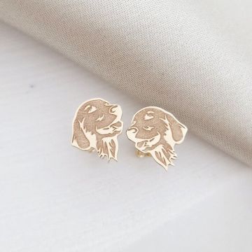 Cercei Labrador - Aur Galben 14K - inchidere surub