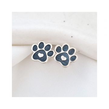 Cercei labuta gravati cu initiala - Argint 925, surub