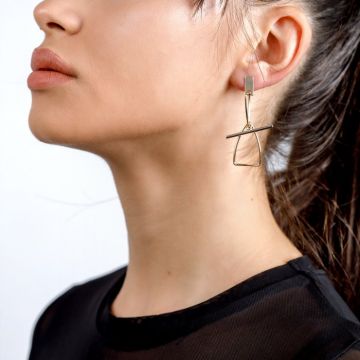 Cercei - Perfect Balance - placati cu aur 18K