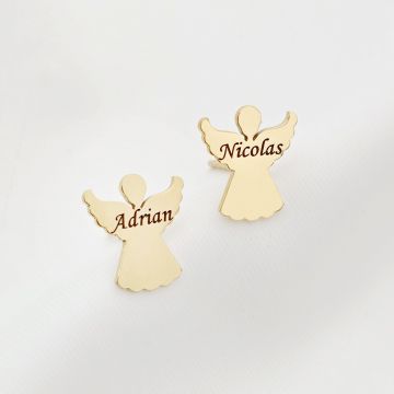 Cercei - Silueta ingeras - Argint 925 placat cu Aur 18K