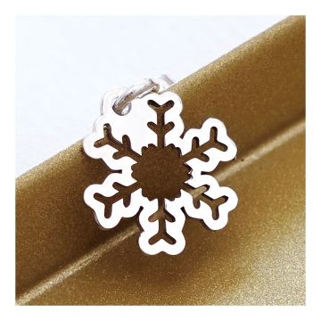 Charm personalizat Craciun - Fulg de nea - Argint 925