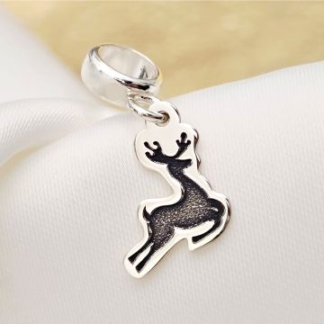 Charm personalizat Craciun - Renul Rudolf - Argint 925