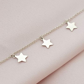 Lantisor 7 stelute - Model Choker - Argint 925